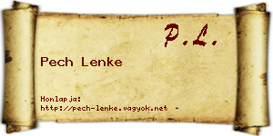 Pech Lenke névjegykártya