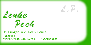 lenke pech business card